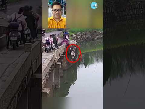 Heroic Rescue: Man Saves Child from Pond! #Bravery #Hero #Rescue 🦸‍♂️#youtube #shortvideo