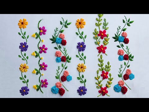 Hand Embroidery: Gorgeous Stitches Embroidery / Border Embroidery / Simple Stitch Embroidery /