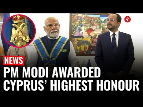 YouTube video thumbnail: PM Modi Bags Cyprus’ Top Civilian Honour In Powerful Show of Diplomacy and Prestige