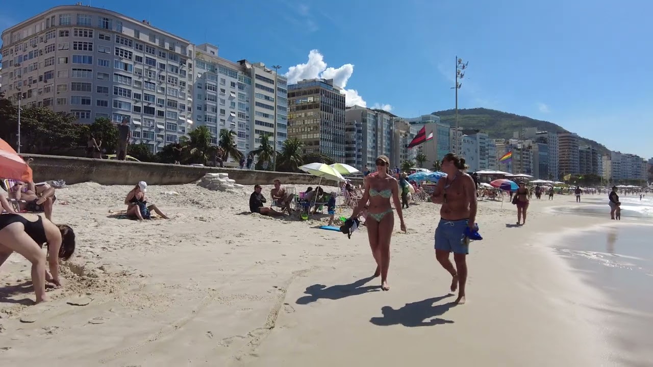🇧🇷 Copacabana beach – Brazil | beach walk 4K 