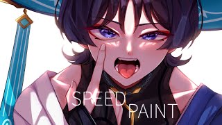 "w l e e e~" |•Speed Paint•| [Wanderer/Scara] -Genshin Impact-