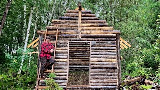Building A Log Cabin Alone: Roofing, Ridge Beam, Gables