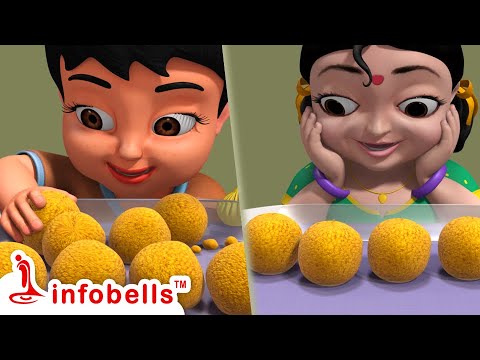 গোল গোল থালি, থালা পূর্ণ লাড্ডু | Bengali Rhymes for Children | Infobells