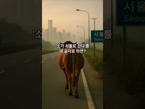 '소가 서울로 간다'를 세 글자로 하면? #넌센스퀴즈 #초성퀴즈 #아재개그 #퀴즈