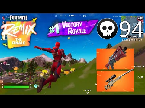 94 Elimination Randoms Vs Squads "Zero Build" Gameplay Wins (Fortnite Remix chapter 2 PC)