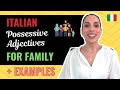 Italian Possessive Adjectives for Family Members