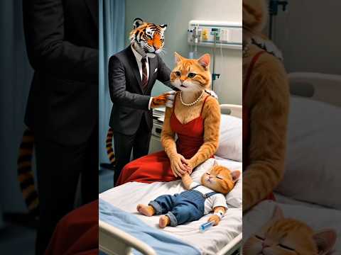 مياو أبوه طرد أمه.. مياو اتفاجئ برجوعها أقوى، لحد ما تعب وجريت تنقذه 😱🐾#ai #cat #animation #funny