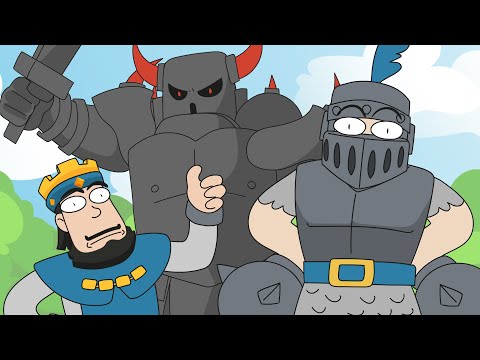 Clash Royale Animation King and Mega Knight vs PEKKA (Parody)