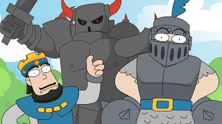 Clash Royale Animation King and Mega Knight vs PEKKA (Parody)