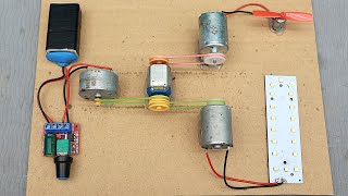 How to Make a Belt Drive Energy Generator Model with DC Motor at Home | 10 Best DIY Life Hacks