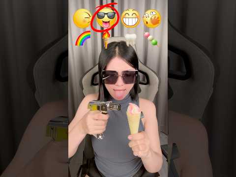 Eat emoji in order 🍡🌈🍦🦷