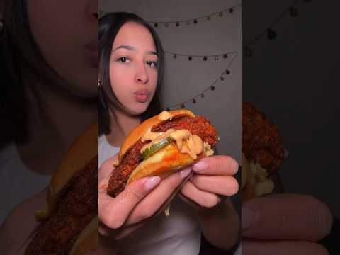Dave’s Hot Chicken asmr 💖 #sanaaeats #asmr #asmreating #mukbang #food #asmrfood #foodie #eating