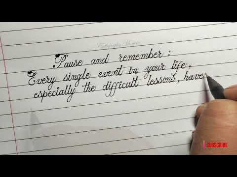 Calligraphy handwriting with ball pen |