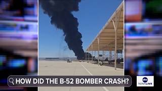YouTube video thumbnail: 8 Dead After Air Force B-52 Bomber Crashes Shortly After Takeoff in California