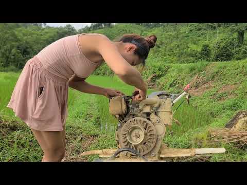 Strong repair girl: On-site repair of an ultra-compact mini milling machine. sell old car.