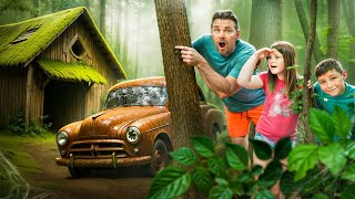 Searching Forest for Abandoned Barns and Cars | Tractors for kids