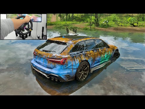 Rebuilding Audi RS6 Avant 900HP | Forza Horizon 5 | Moza Steering Wheel