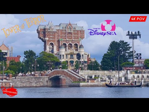 Tower of Terror  Tokyo Disney Sea POV Drop Tower! Incredible theming! [4K-60]