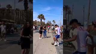 Football Prank With Spanish girl 🥵#shorts #viral