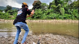 PEMUDA TAMPAN INI KAGET! IKAN BESAR MENARIK PANCING BIKIN GREGET