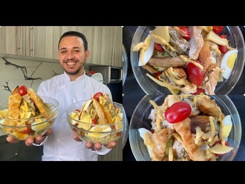 سلطة واحدة بطرقتين مختلفتين و صلصتين 👌كتجي  راقية و لذيذة😋صيفية متشبعوش منها 👍