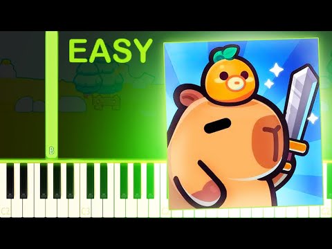 CAPYBARA GO! THEME - EASY Piano Tutorial