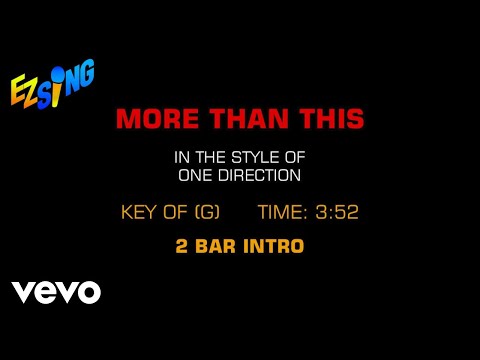 One Direction – More Than This (Karaoke EZ Sing)