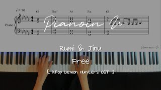 Rumi & Jinu - 'Free' KPop Demon Hunters 케이팝 데몬 헌터스/ Piano Cover / Sheet