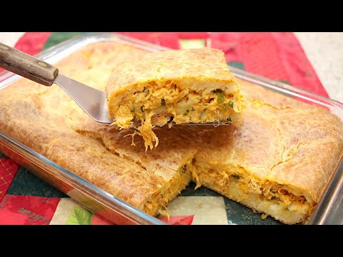 TORTA CREMOSA DE FRANGO - DE LIQUIDIFICADOR - FACÍLIMA - RÁPIDA- DELICIOSA - Isamara Amâncio