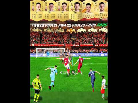 Declan Rice Free Kicks Evolution From FIFA 20 To EA FC 25 #declanrice #freekickgoals #fc25 #fifa20