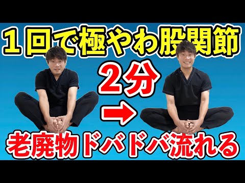 寝たまま2分！股関節ふにゃふにゃリンパ内臓洗浄で老廃物流して脂肪燃焼！腰痛・坐骨神経痛・変形性股関節症・膝関節症解消！