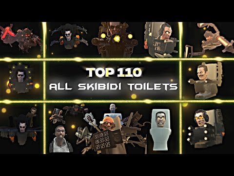 All skibidi toilets from weakest to strongest (TOP 110) #skibiditoilet #viral #foryou