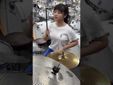 节奏动感的经典昨夜星辰#架子鼓 #昨夜星辰 #妞妞架子鼓