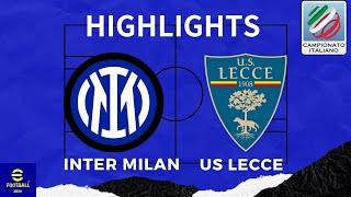 [SEASON 1] Italian League Round 1 Inter Milan vs US Lecce Highlights