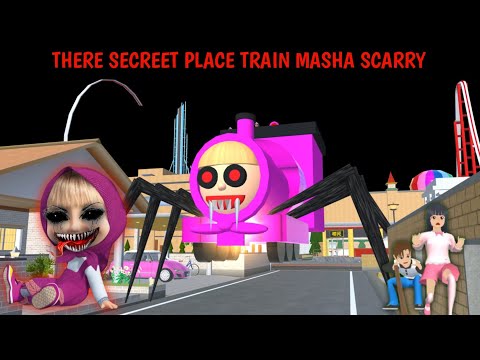 New horror secreet place HAUNTED MASHA CHOO CHOO CHARLES SCARRY 😱‼️ || SAKURA SCHOOL SIMULATOR