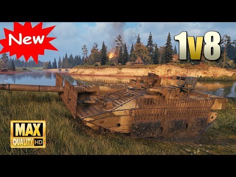Strv 107 12  Pro player alone against 7 or 8 tanks   World of Tanks