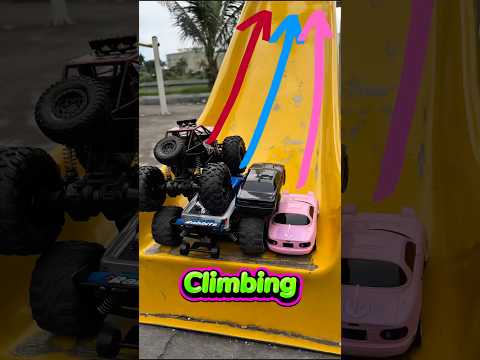 Only One Can Climb the Slide – RC Car Challenge!