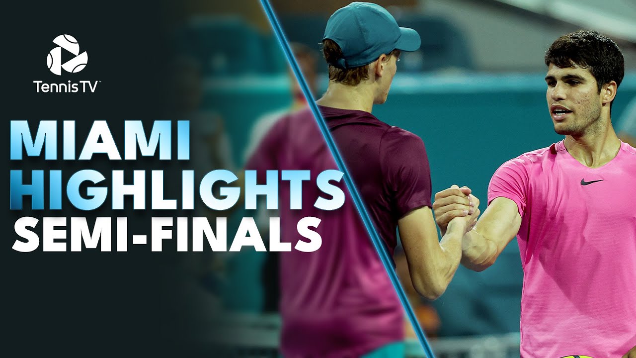 Alcaraz & Sinner Continue Rivalry, Medvedev vs Khachanov In Semis | Miami 2023 Highlights Semi-Final