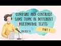 Understanding Multimodal Texts Concepts