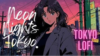Neon Alley Lofi Mix | Tokyo Backstreets Playlist | Chill Urban Beats BGM for Study Work Sleep.