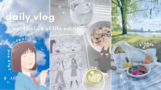aesthetic daily vlog 🫐 | *slice of life edition* reading manga, baking, anime store, penpal letter