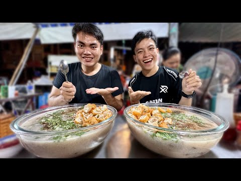 Cười Rụng Rốn Với Màn Ăn Đua 2 Tô Cháo Lòng Khổng Lồ 8Kg Nhưng Chỉ Cho Dùng Cái Muỗng Nhỏ Xíu