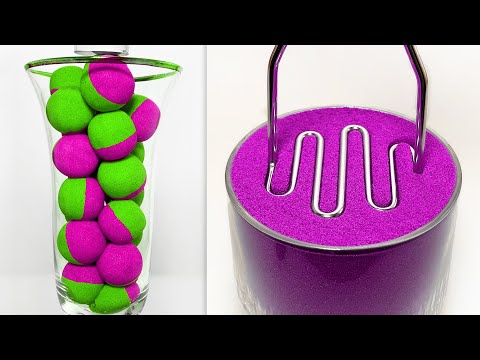 Very Satisfying and Relaxing Compilation 301 Kinetic Sand ASMR