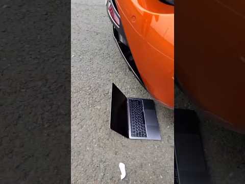 "Laptop vs Car Tire Test – Real or Fake?"😳😱♥️