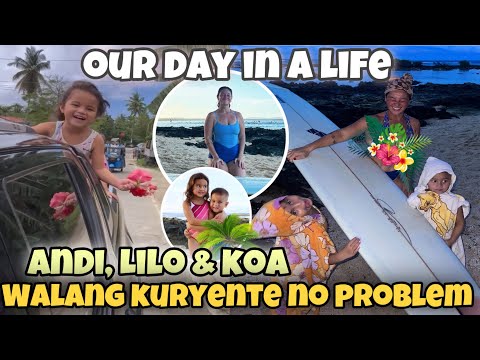 Andi kasama ang dalawang anak Lilo at Koa mas masaya ang bonding kapag walang kuryente pure nature