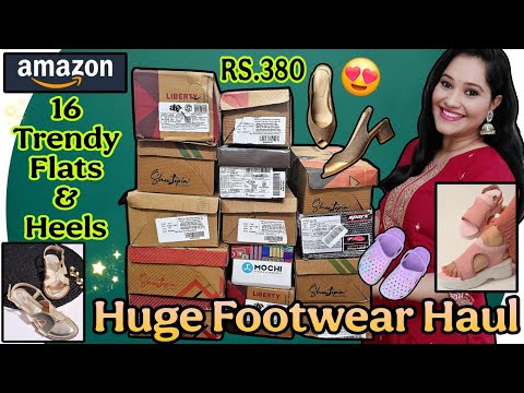 💖Huge 16 Amazon Footwear Haul💖Office/Party/Dailywear Footwears💖STARTS RS.380💖Amazon Sandels Haul