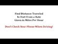 Understanding Distance Conversion and Calculation