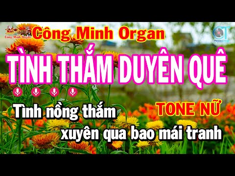 Tình Thắm Duyên Quê Tone Nữ Karaoke (Bm) Nhạc Sống Cha Cha Cha