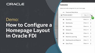 How to Configure a Homepage Layout in Oracle Fusion Data Intelligence