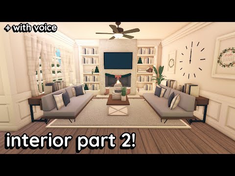 Decorating My Winter Family Bloxburg House! Build Tutorial *Part 2*